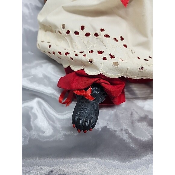 Vtg Shelve Sitter Black Poodle Doll 21” Stuffed Body Ceramic Head And  Feet - Picture 2 of 10